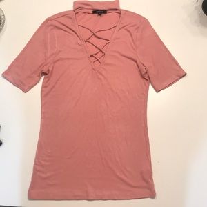 Pink short sleeve top